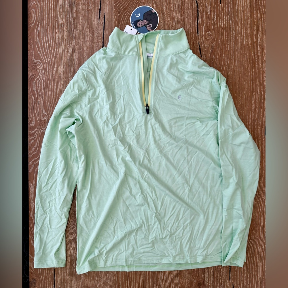 Criquet Light Mint Green Quarter-Zip Pullover
